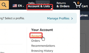 amazon account