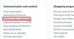 amazon communication and content